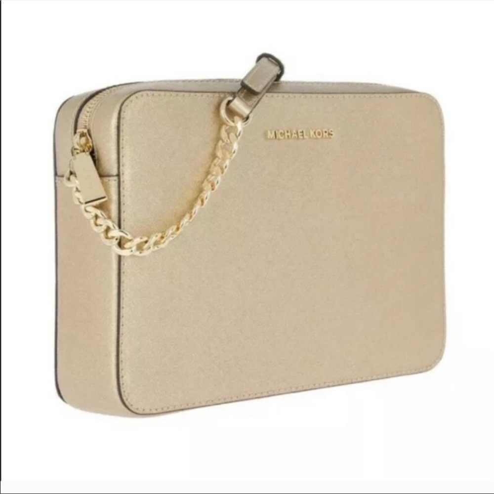 Michael Kors Jet Set Large Crossbody Gold